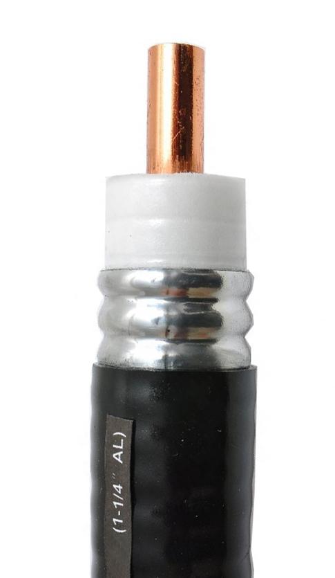 Comunicación Cable coaxial corrugado AL RF de 1-1/4" de 50 ohmios con forro negro 0