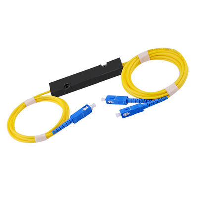 1×2 PLC Optical Splitter ABS Box Type with SC Connector for Fiber Optic Networks