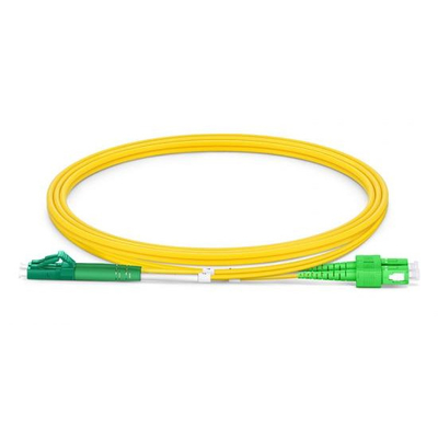 LC APC to SC APC Duplex G.652.D Single Mode PVC 2.0mm -2m(6ft) FOPC 1222D112-2（7242123）OS2 ( G.652.D/G.657.A1/G.657.A2)