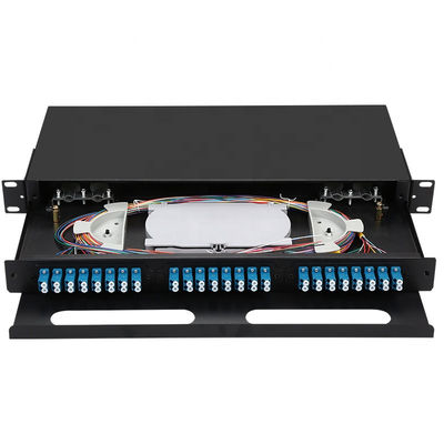 19 Inch 24/48 Cores Pull Type Rack Mounted Fiber Optic Patch Panel for Indoor Optical Fiber Distribution