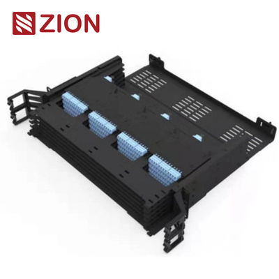2U UHD 288F Fiber Count MPO Patch Panel with 19" Rack Mountable Cold Rolled Steel Enclosure