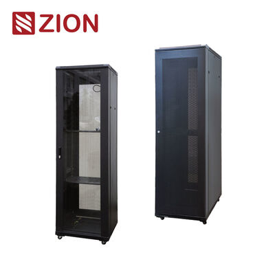 ZP Standing Network Cabinet with 1000 kg Static Load Capacity, Arc Perforated Front Door, and Flat-Pack Delivery Option