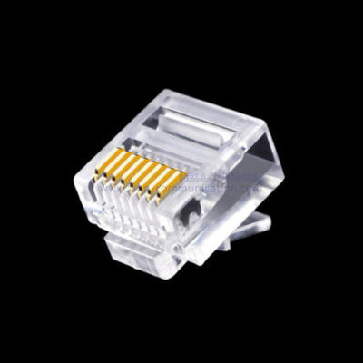Phosphor Bronze 8P8C RJ45 Connector Modular Plug for CAT5E Flat Over Cabling