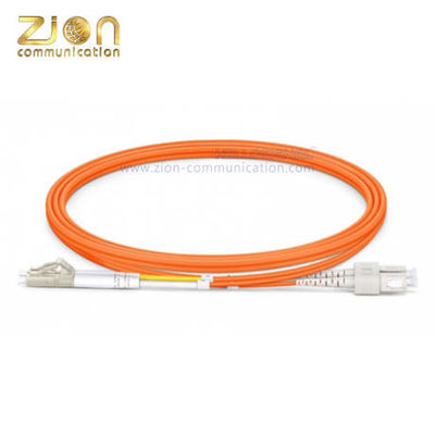 LC UPC to SC UPC Duplex OM1 Multimode PVC 2.0mm Fiber Optic Patch Cord for High-Density Connections