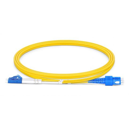 LC UPC to SC UPC Duplex G.652.D Single Mode PVC 2.0mm-2m(6ft) FOPC 1121D112-2（7242119）OS2 ( G.652.D/G.657.A1/G.657.A2)