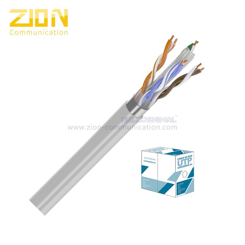 F/UTP CAT6 Cable with 23 AWG Solid Bare Copper and PVC CM Jacket for Enhanced Foil Shield Protection
