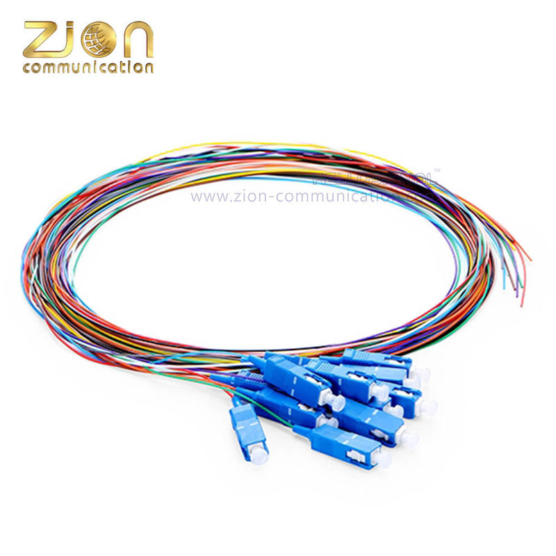Single Mode Patch Cord Sc Upc 12 Fibers G.652.D Unjacketed Color Coded FOPT