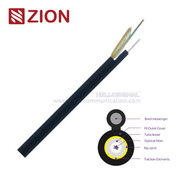 HDPE de los tubos 4.6x8.8 de los hilados de los cables de fribra óptica GYXY-8S Aramid del descenso de FTTH
