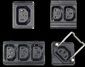 Modulos de enchufes de PDU con IEC C13/C19/C20, tipos globales de enchufes y enchufes industriales IEC 60309 para personalización de PDU en bastidores